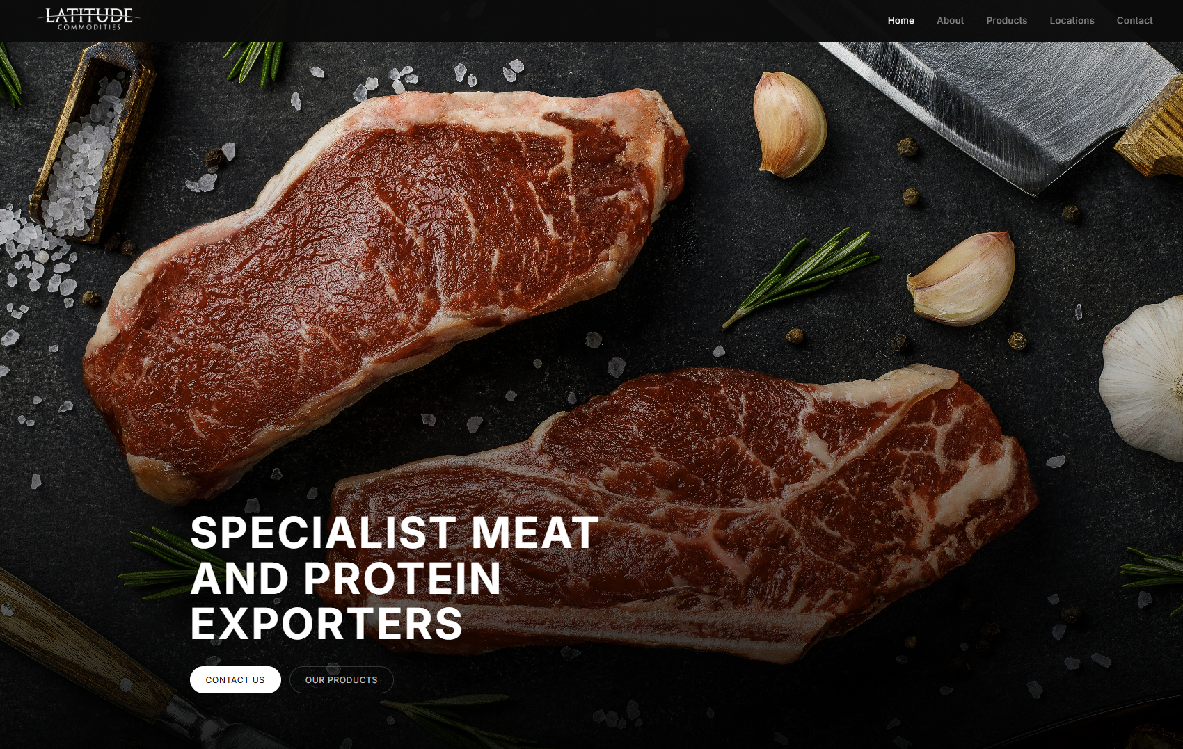Latitude Commodities website by Harper Design Studio
