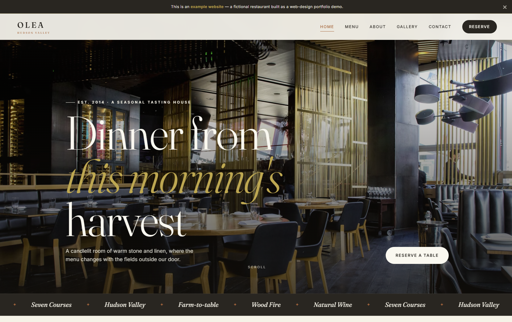 OLEA website by Harper Design Studio